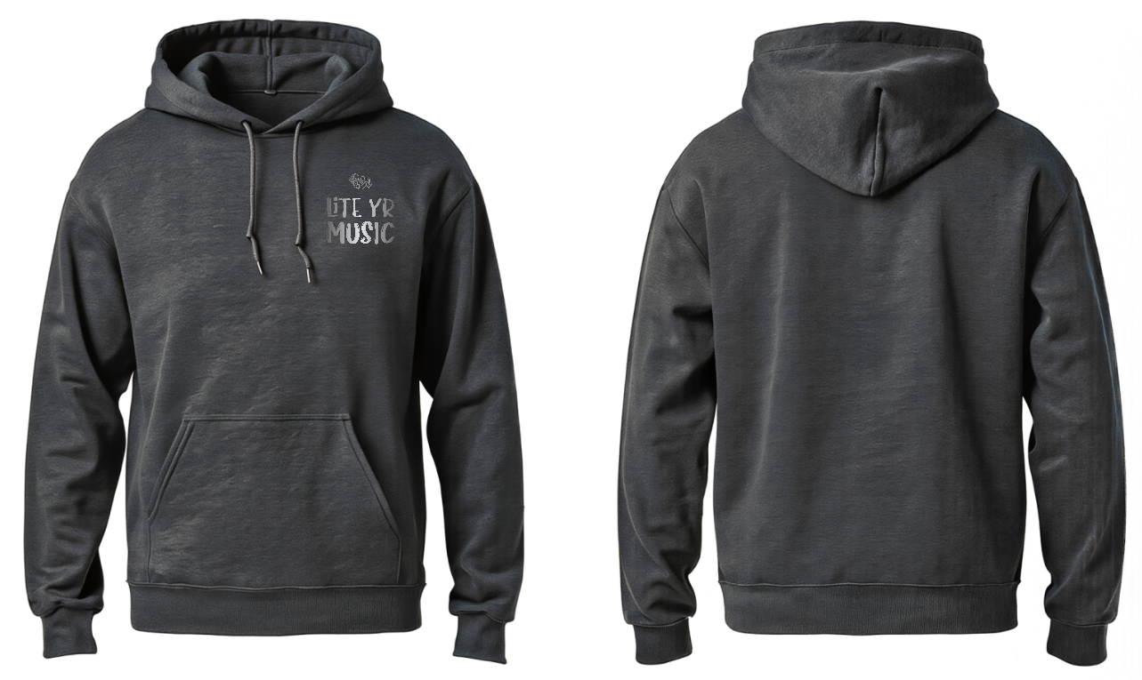 Lite Yr Hoodie Charcoal - LYM image 2