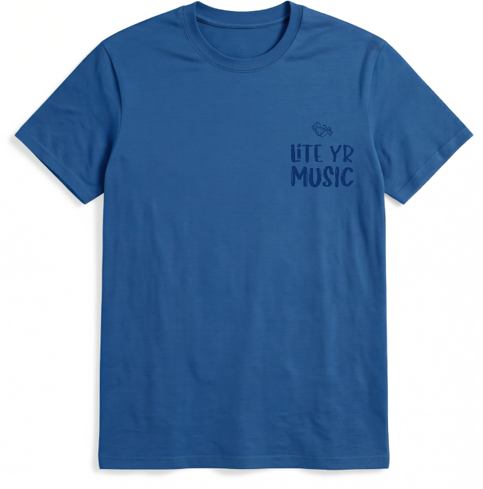 Lite Yr Tee - Midnight Blue Logo image 5