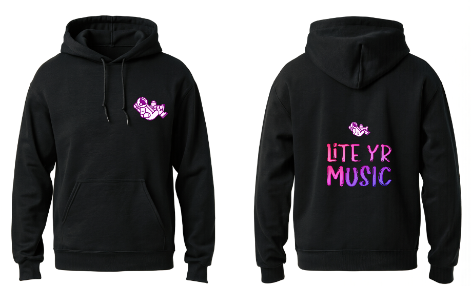 Lite Yr Hoodie Black - Spaceman image 1