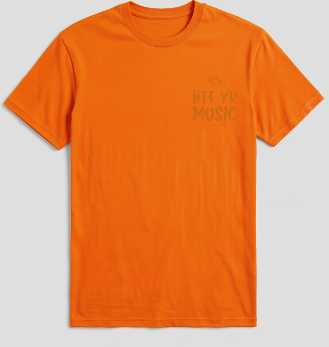 Lite Yr Tee - Heatwave Orange Logo image 1