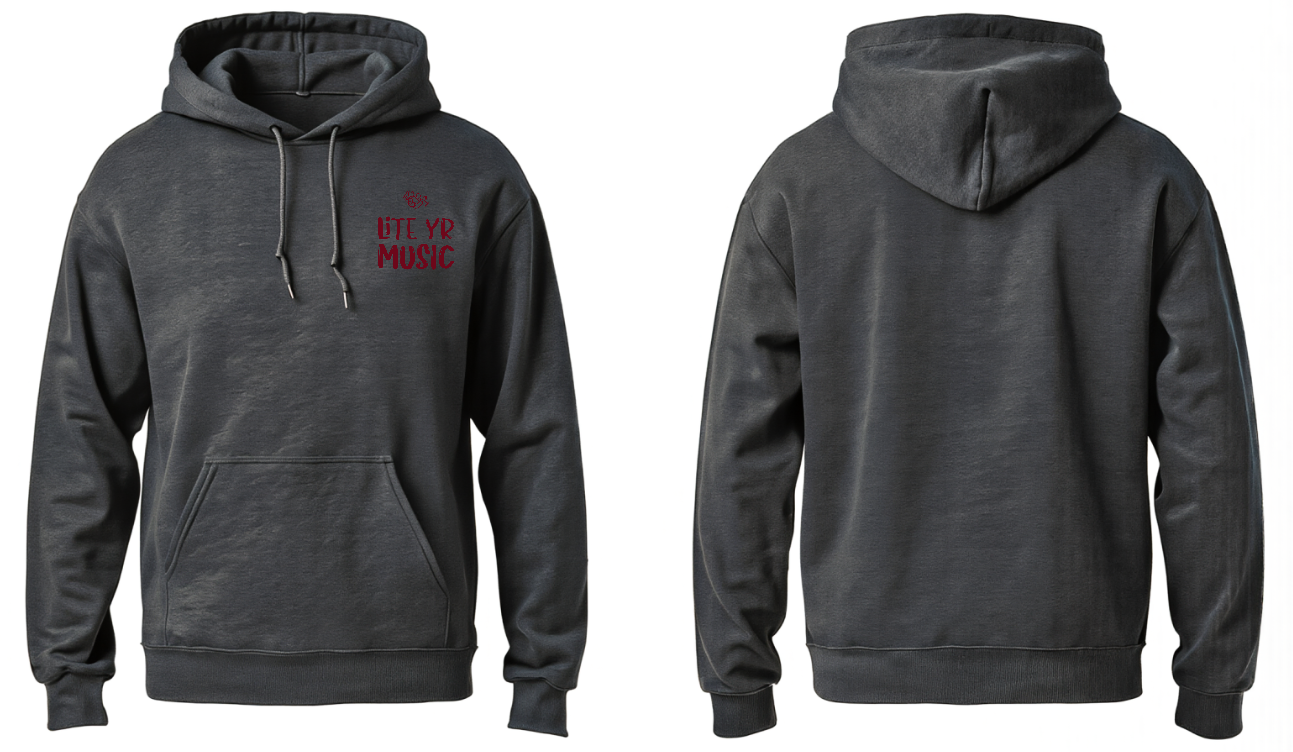 Lite Yr Hoodie Charcoal - LYM image 5