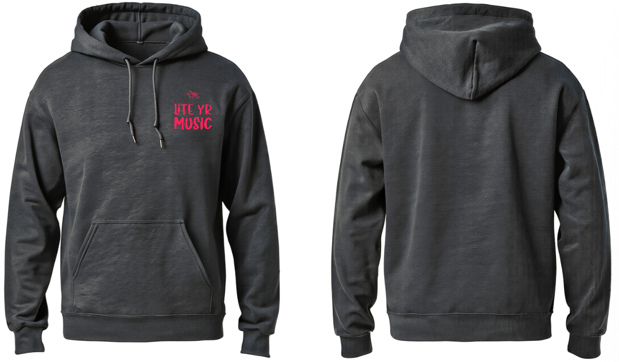 Lite Yr Hoodie Charcoal - LYM image 3