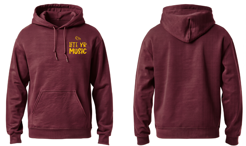 Lite Yr Hoodie Maroon - LYM image 1
