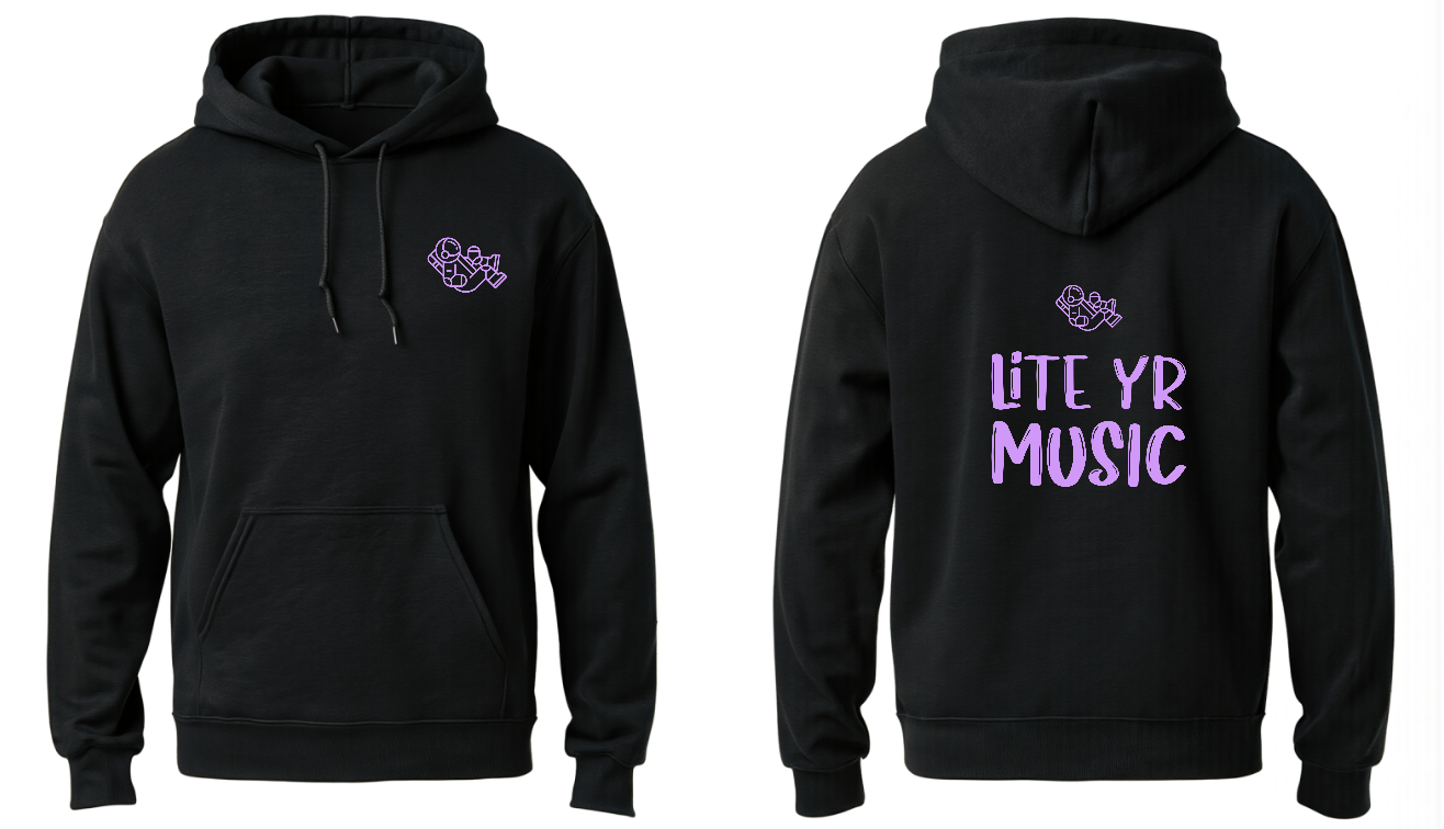 Lite Yr Hoodie Black - Spaceman image 4