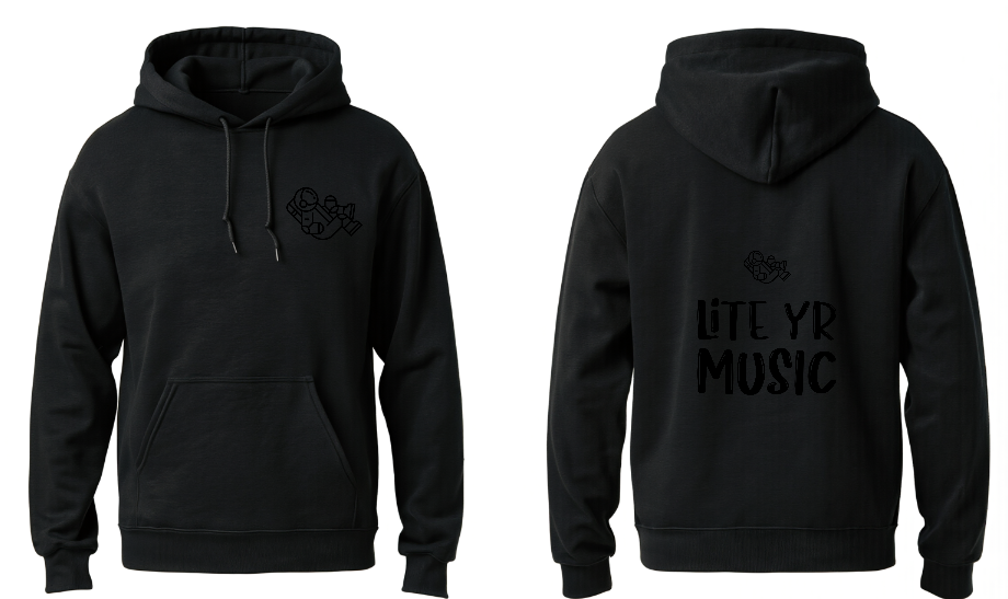Lite Yr Hoodie Black - Spaceman image 5