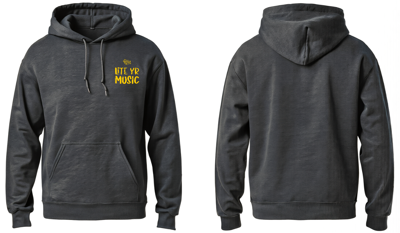 Lite Yr Hoodie Charcoal - LYM image 1