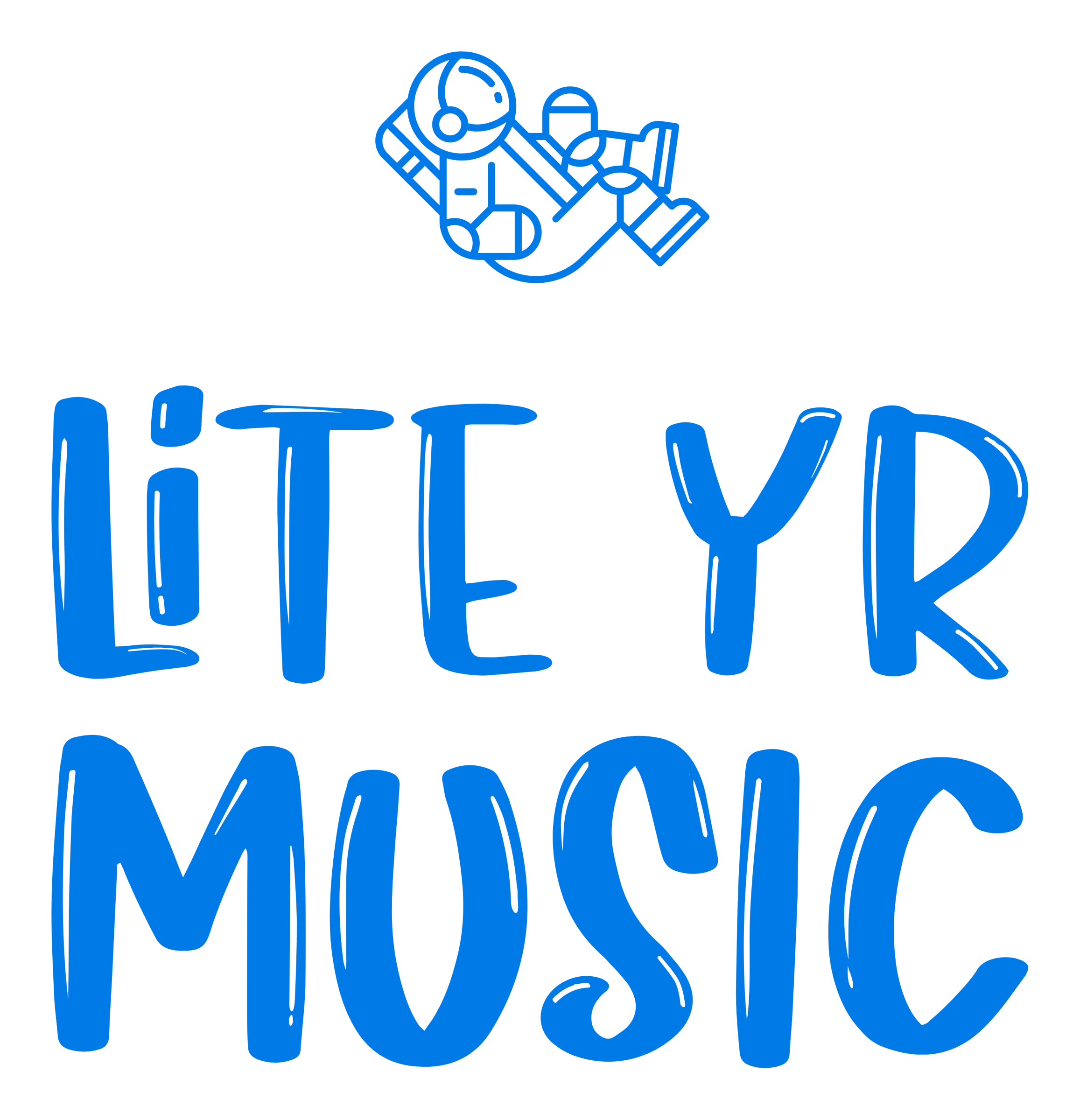 Lite Yr Tee - Zero-G Blue Logo