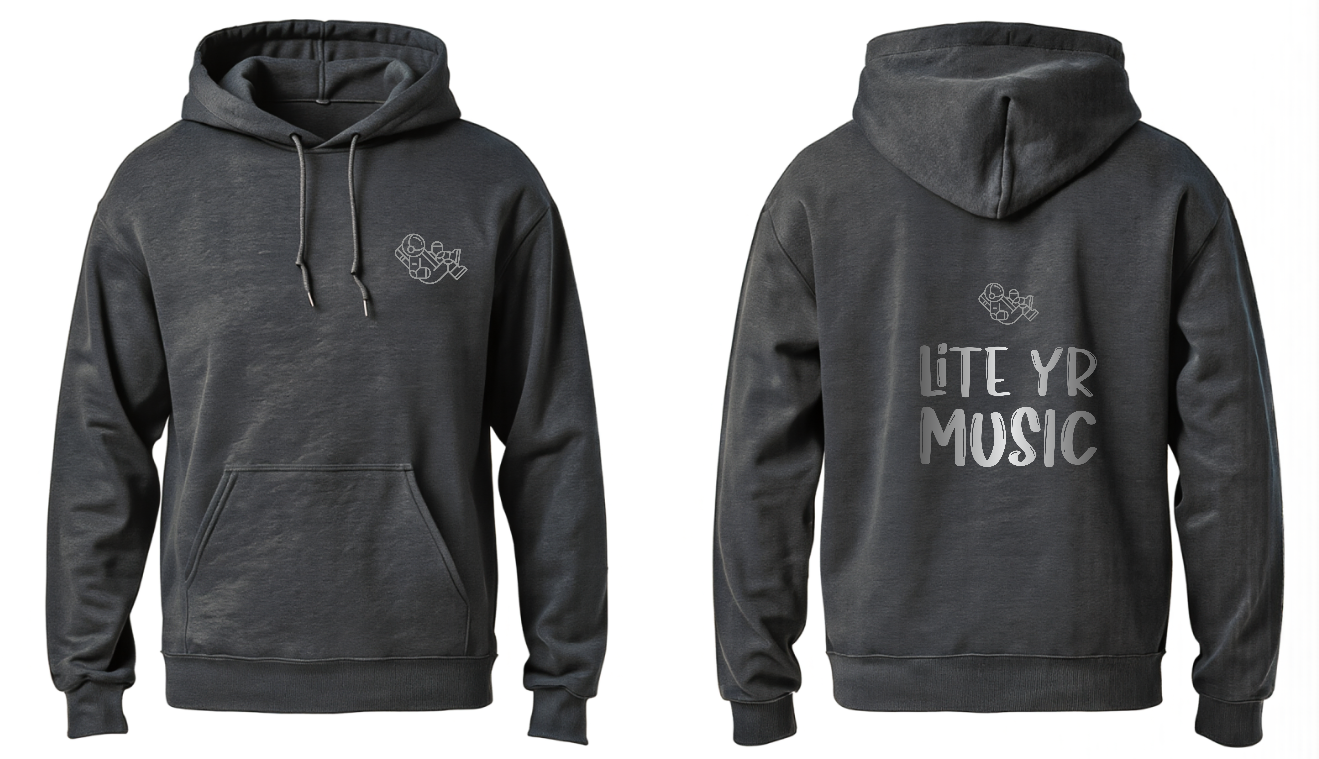 Lite Yr Hoodie Charcoal - Spaceman image 1