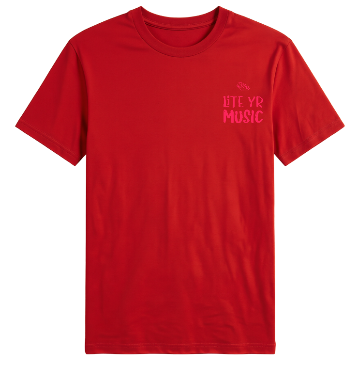 Lite Yr Tee - Sunset Red Logo image 3