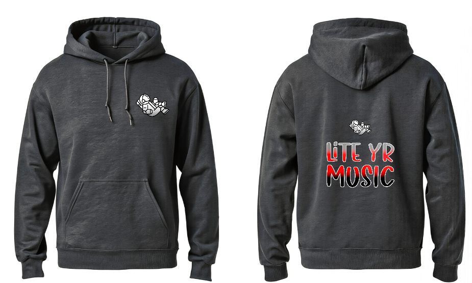 Lite Yr Hoodie Charcoal - Spaceman image 3