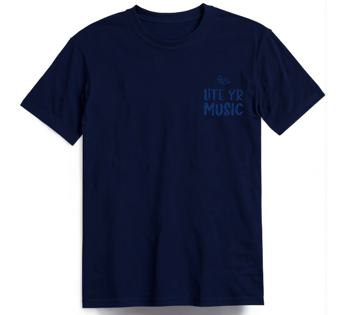 Lite Yr Tee - Midnight Blue Logo image 8