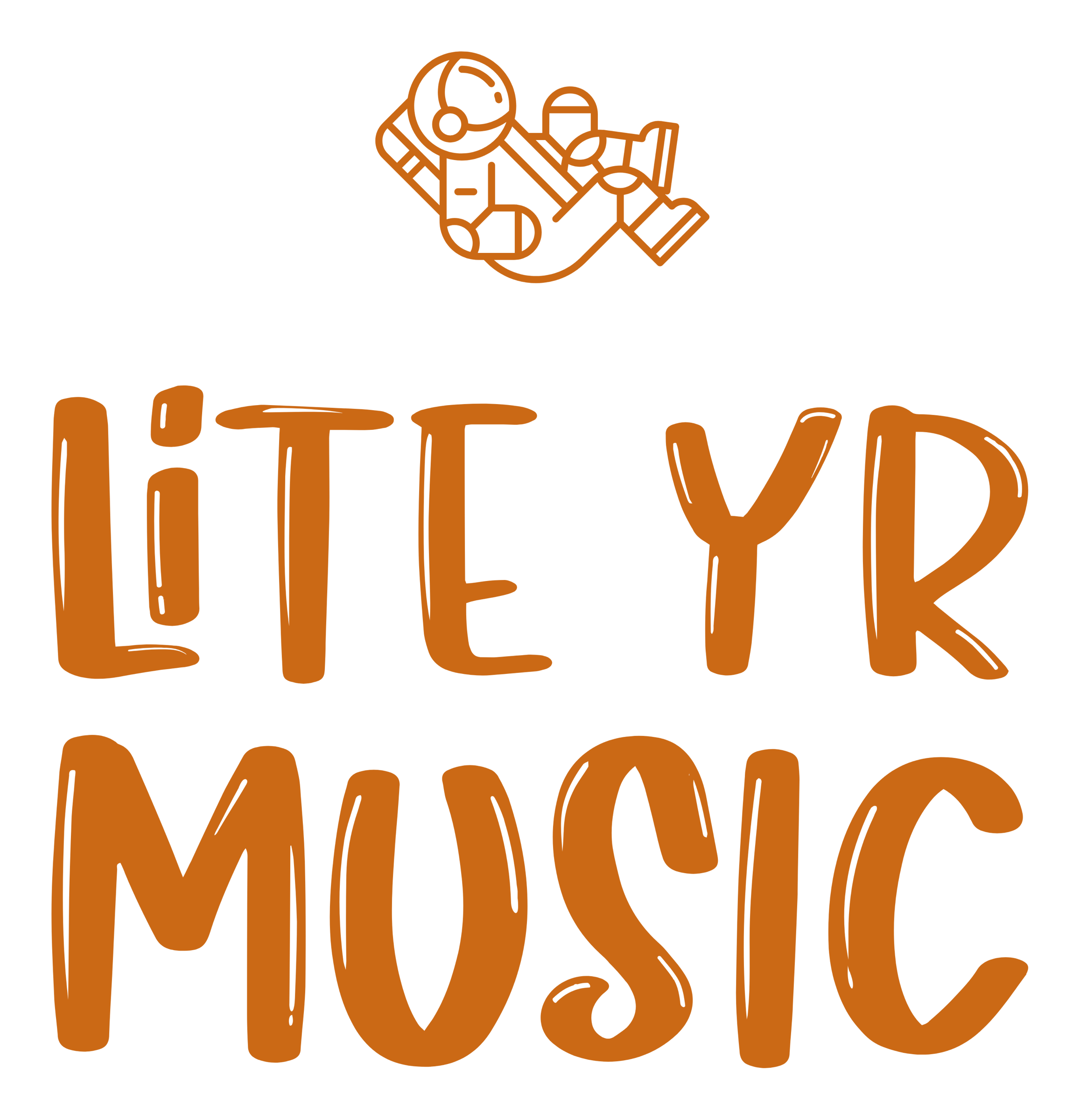 Lite Yr Tee - Heatwave Orange Logo