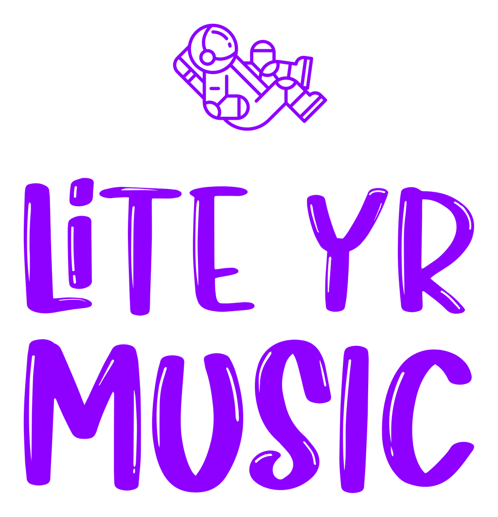 Lite Yr Tee - Phantom Violet Logo