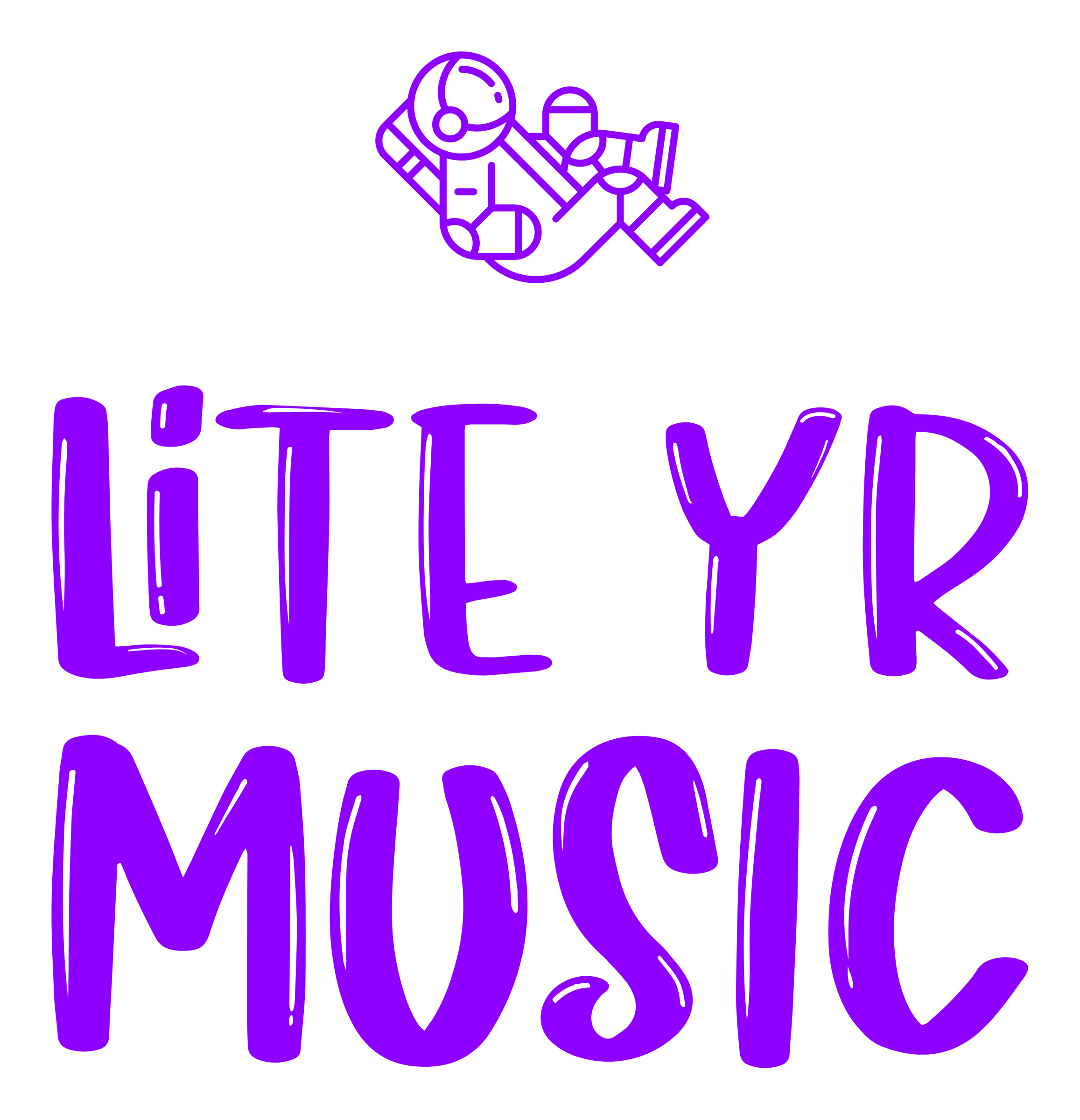 Lite Yr Tee - Phantom Violet Logo